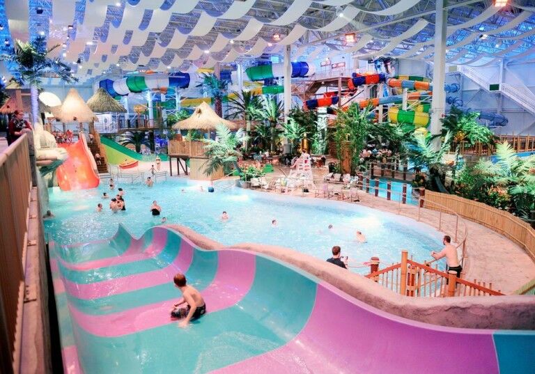 ADG Designs Bora Parc Indoor Waterpark in Quebec for Village Vacances Valcartier Resort
