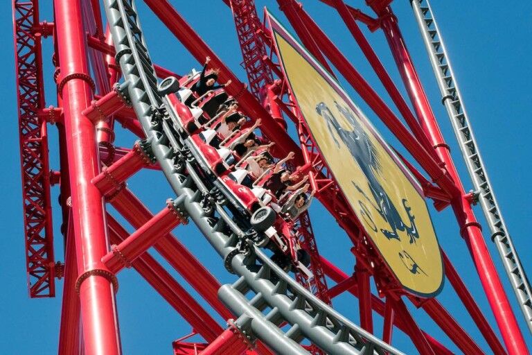 ferrari land red force roller coaster at portaventura world
