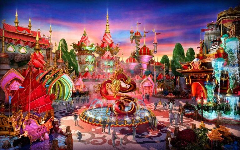 DIEATTACK designs Evergrande Fairytale World theme park Brilliant China zone dragon