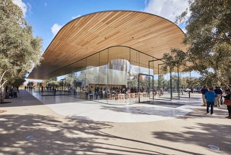 Foster + Partners Apple Park Visitor Center exterior
