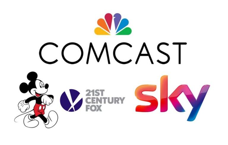 Comcast, Disney, 21st Century Fox, Sky logos