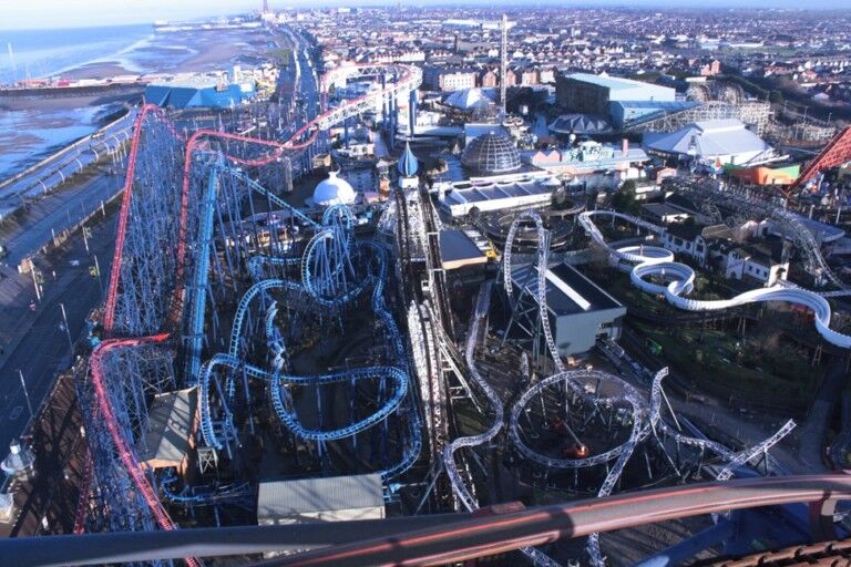 Blackpool Pleasure Beach. Icon. Big One. Pleasure Beach. Mack Rides.