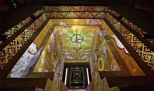 christie projections on lady dai tomb in hunan museum