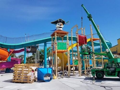 Shipwreck Island Waterpark Pirate Play slide complex