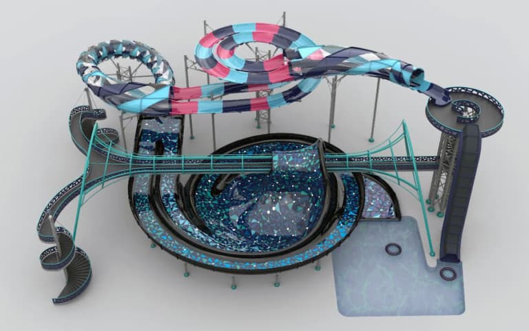 The new Time Rider water slide by Polin