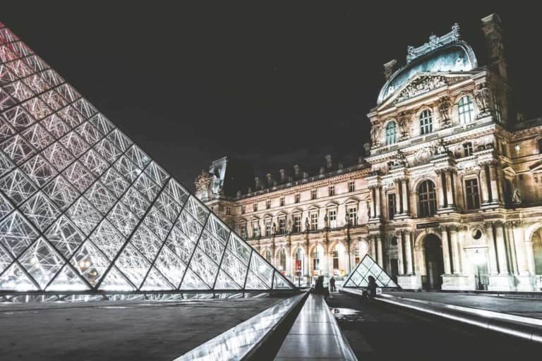 Louvre at night most visited museums