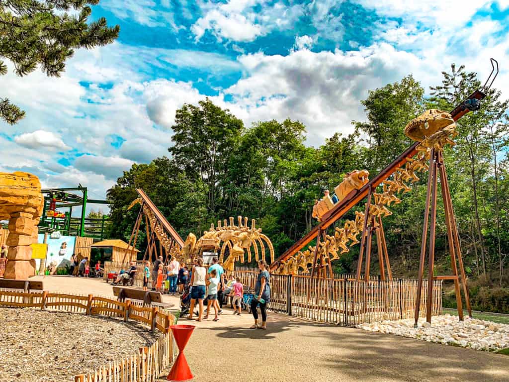 Sunkid park with roller coaster