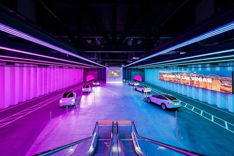 elon musk underground tesla tunnel las vegas