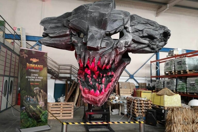 gardaland stone giant animatronic jumanji ride