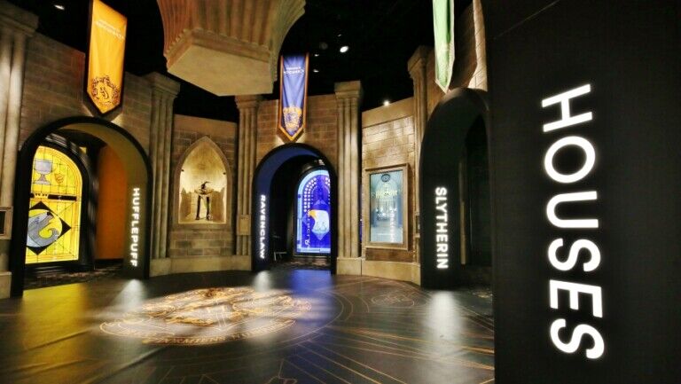 Imagine Harry Potter Exhibition Stained Glass Houses