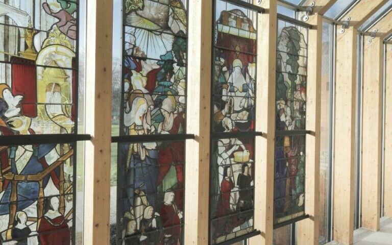 LEACH The Burrell Collection Building Stained Glass Glasgow