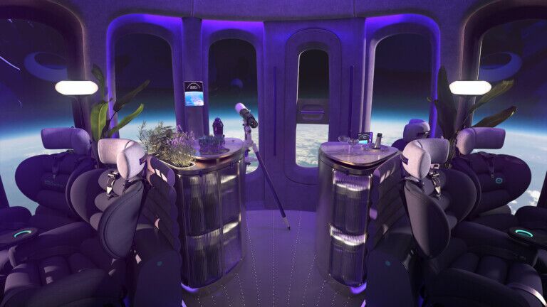 space perspective space tourism lounge