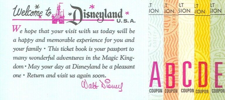 Disneyland-Vintage-Ticket-Book