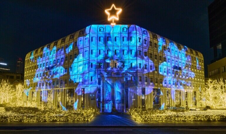 dstrict DIOR christmas facade