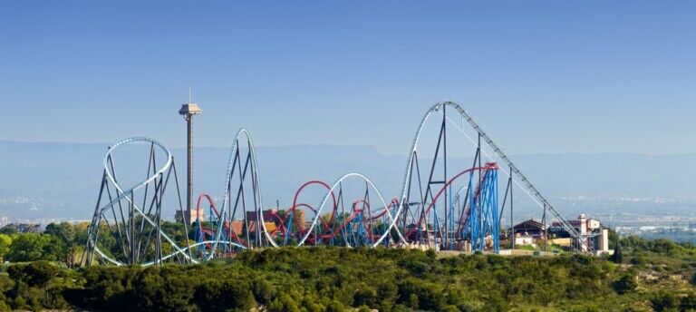 PortAventura Shambala coaster skyline