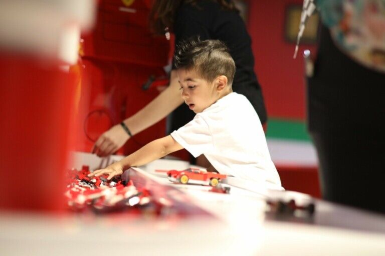 legoland ferrari build and race