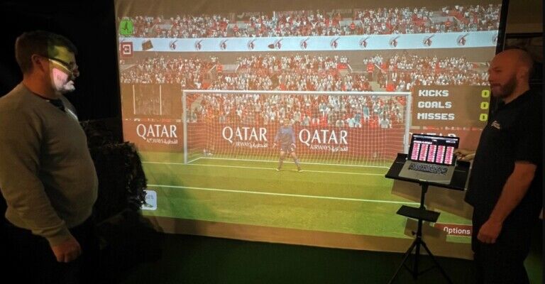 Sports Simulator laptop projector