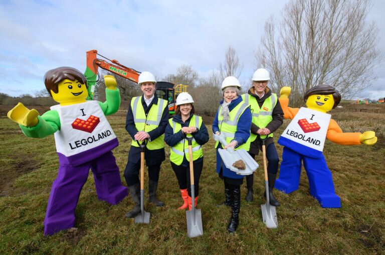 construction begins legoland woodland village