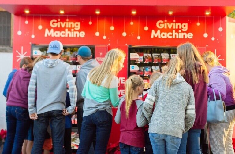 Light the World Giving Machine