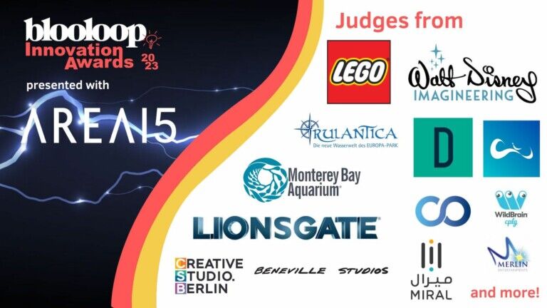 Final judges logos for 2023 blooloop innovation awards