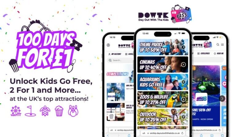 Day Out With The Kids 100-day £1 VIP Pass
