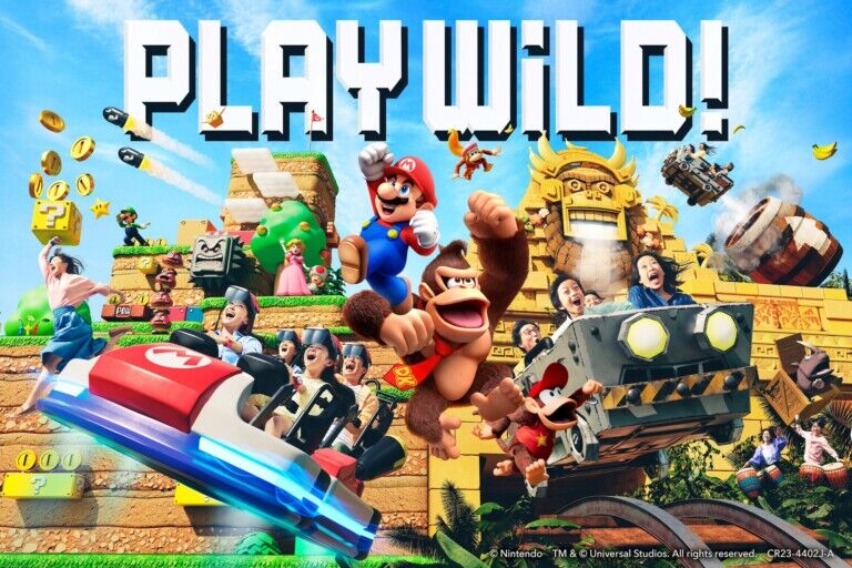donkey kong super nintendo world universal studios japan new coasters 2024 new themed attractions 2024