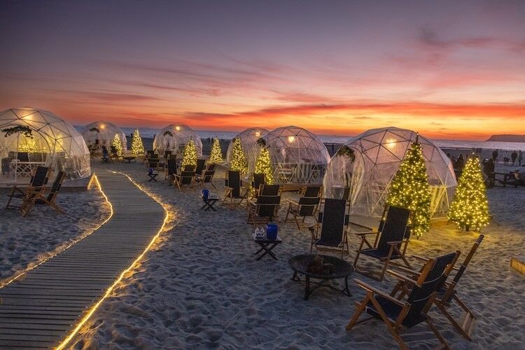 EPIC Entertainment Group Creates Immersive Storytelling with Beachside Igloos at Hotel Del Coronado. Courtesy of Sharon Sipple