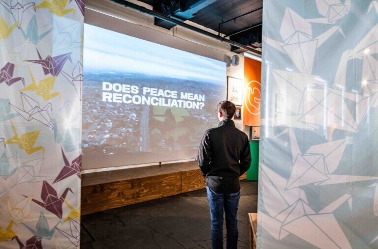 The Creative Core The Peace Museum exhibit courtesy of The Creative Core and The Peace Museum