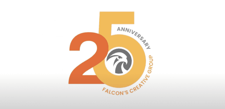 Falcon's Creative Group 25th birthday logo