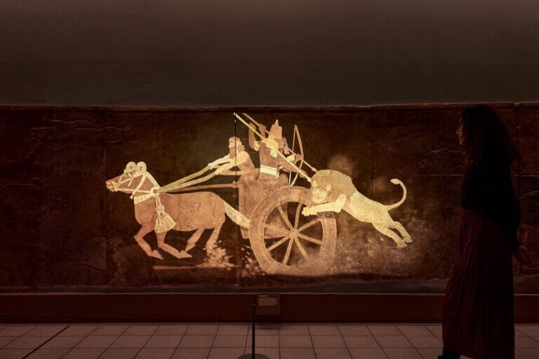 The Assyrian reliefs at the British Museum Exhibition Design by RAA Immersive exhibits by Journey Photography courtesy of Journey Photographer Alberto Romano