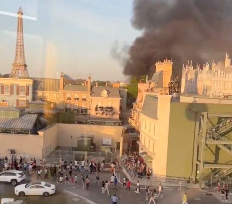 disney world epcot fire