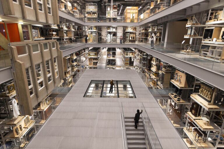View of the Weston Collections Hall at V&A East Storehouse. Image by David Parry, PA Media Assignments