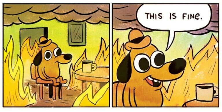 This is fine KC GREEN webcomic