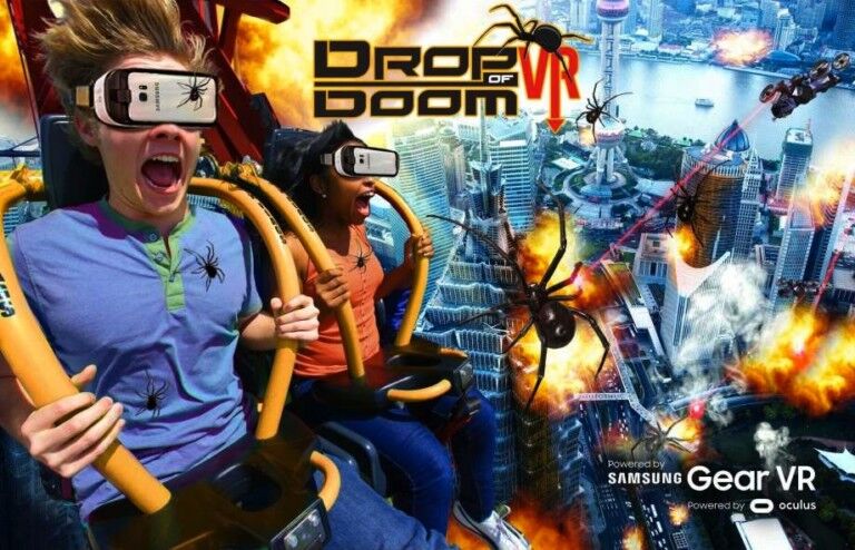 Six Flags VR Tower Ride Drop of Doom La Ronde