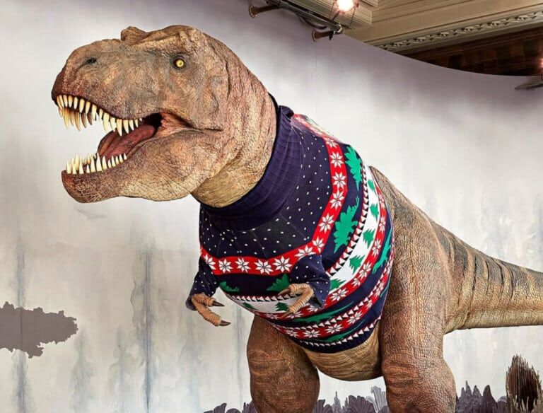 natural history museum dinosaur christmas jumper