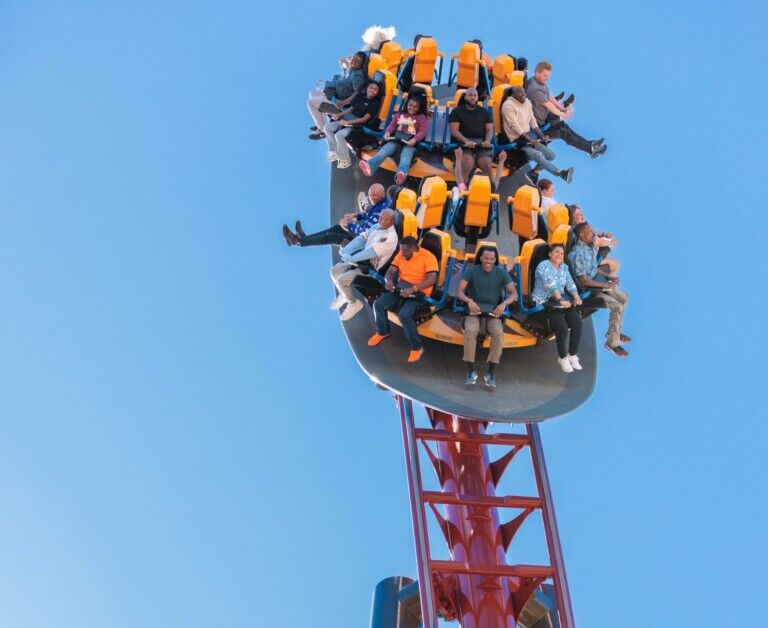 six flags over georgia gold rusher coaster