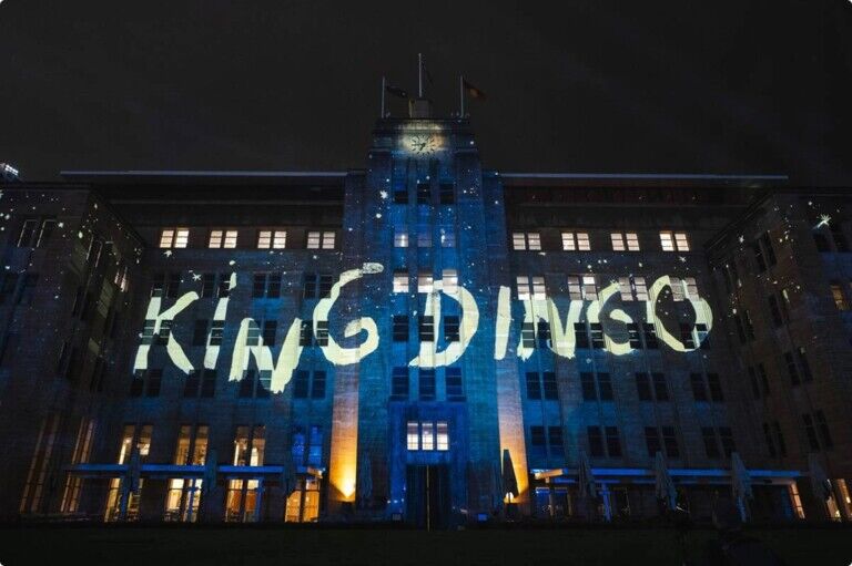 Pladia King Dingo by Vincent Namatjira at Vivid Sydney 2025